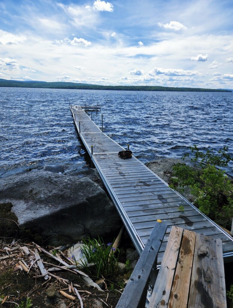 western red cedar wood boat floating dock