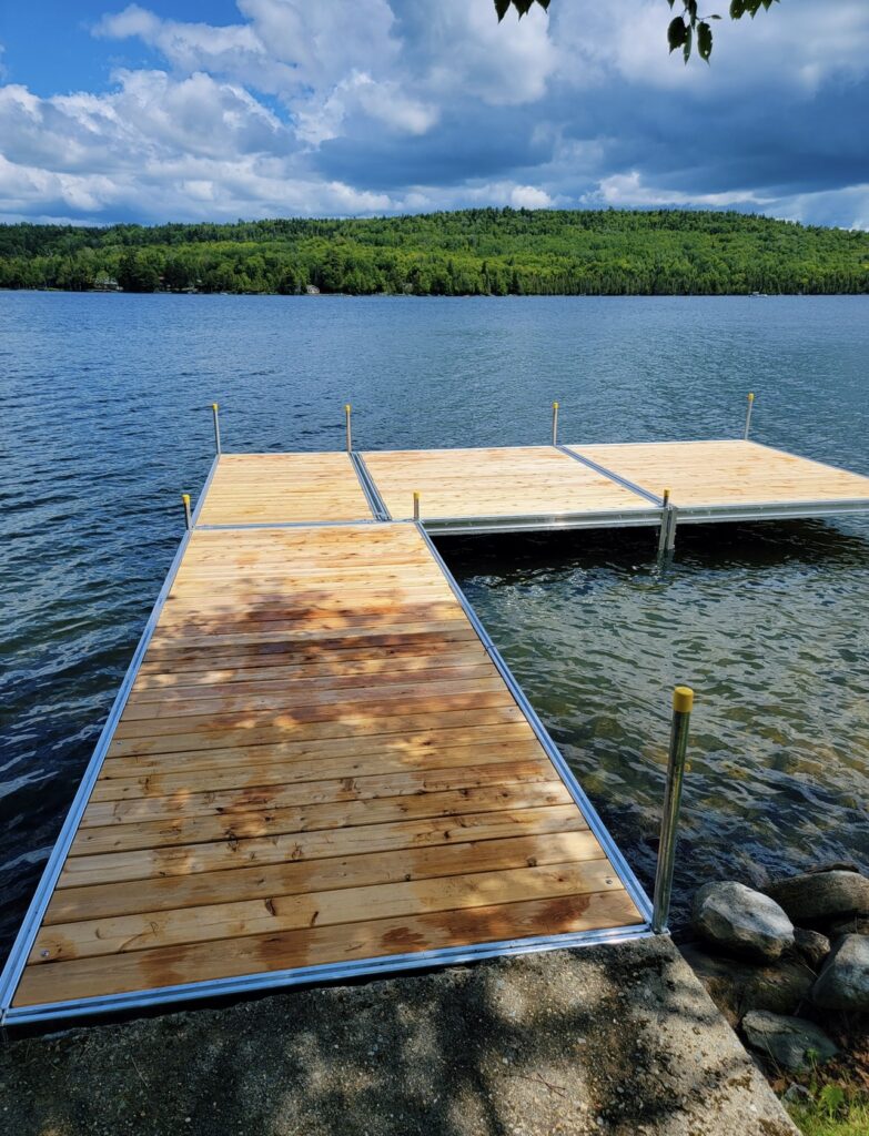 western red cedar wood boat floating dock