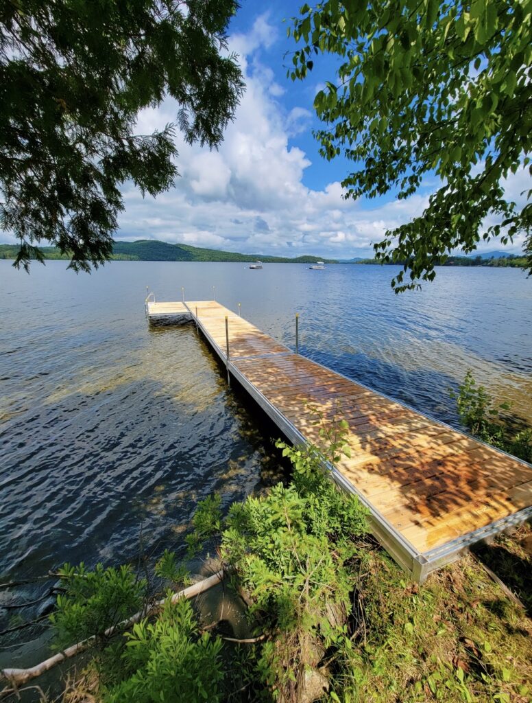 western red cedar wood boat floating dock