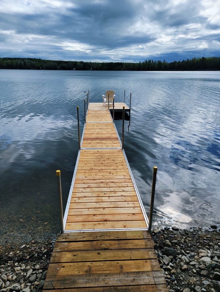 western red cedar wood boat floating dock