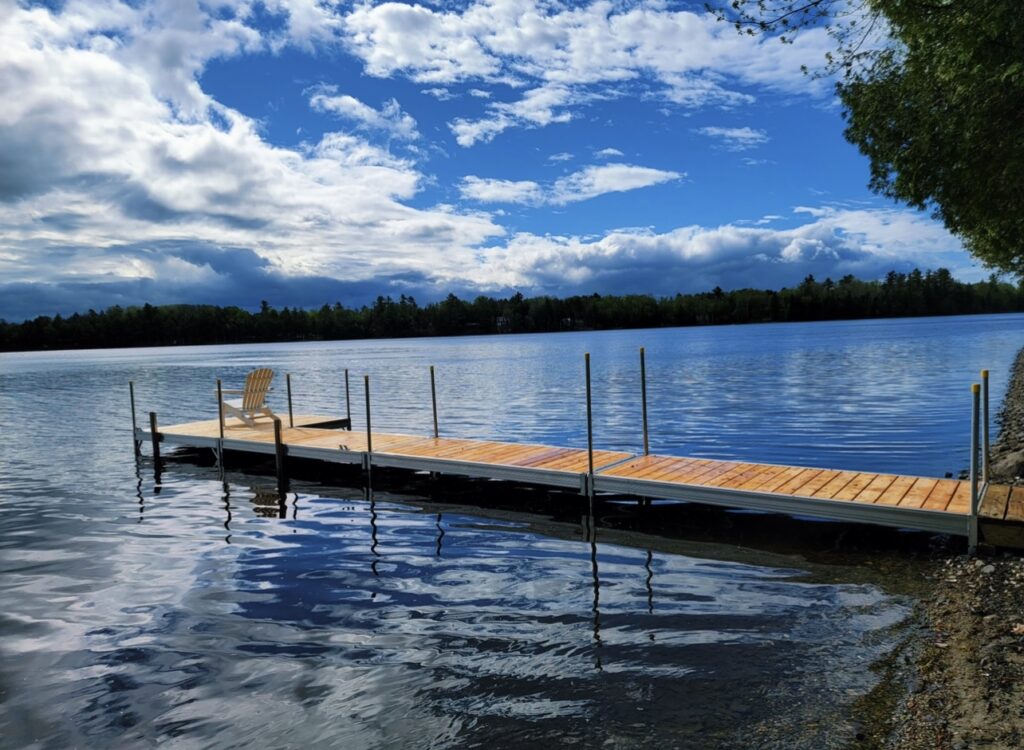 western red cedar wood boat floating dock