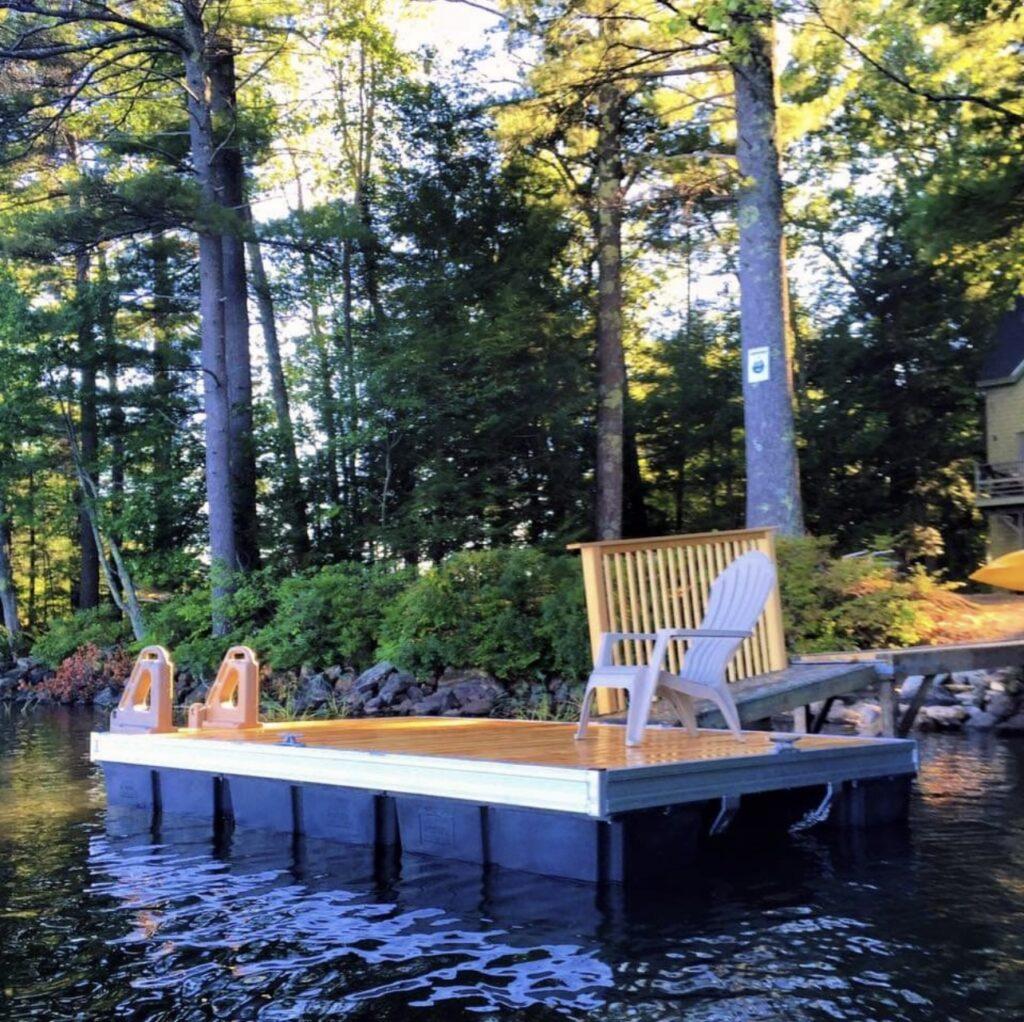 western red cedar wood boat floating dock