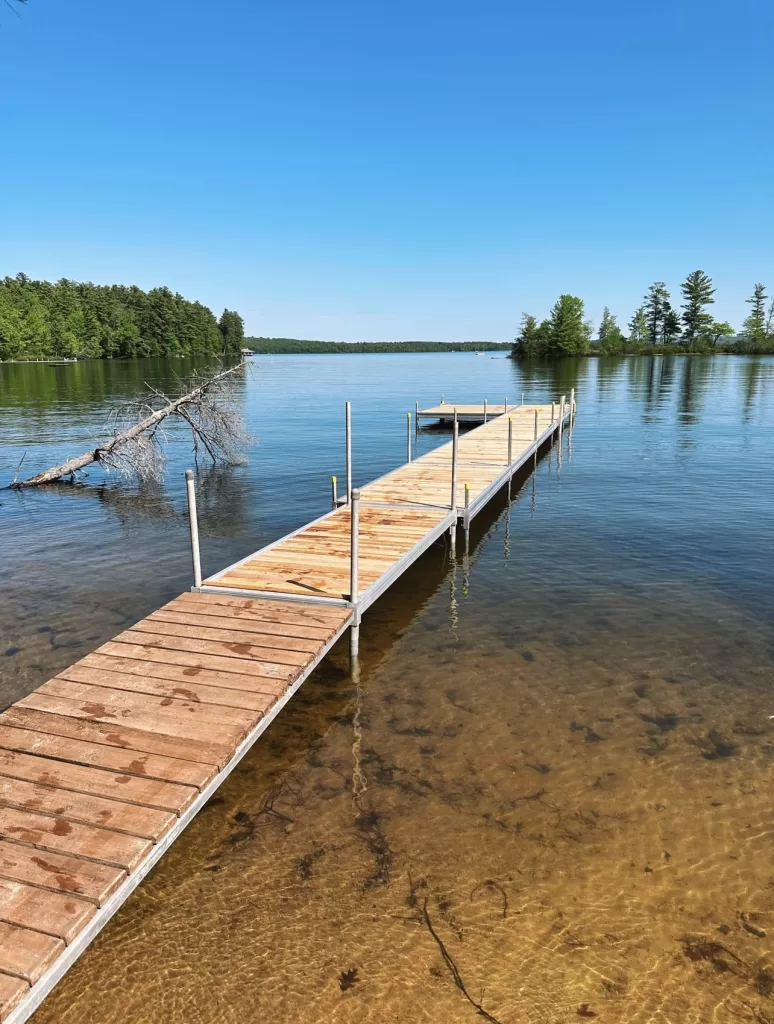 western red cedar wood boat dock