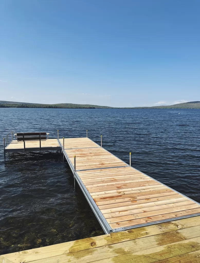 western red cedar wood boat dock
