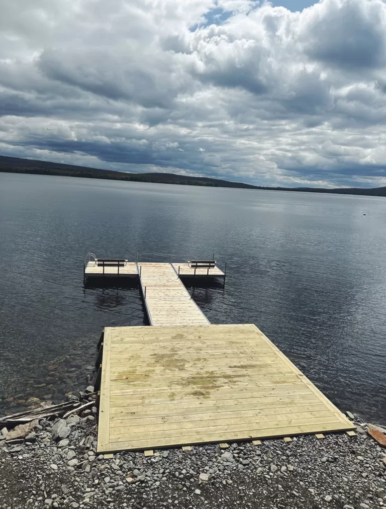 western red cedar wood boat dock